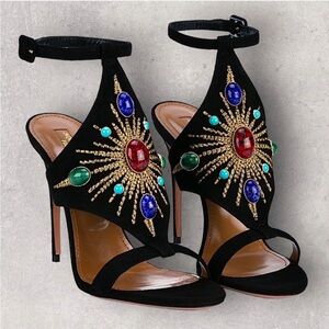 AQUAZZURA Desert Sun High Heels Size 38
Suede Sandals